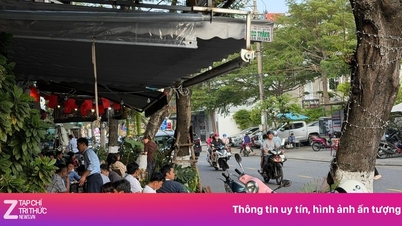 Sidewalks in Da Nang before the ban on street vending.