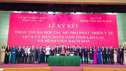 บริษัท Lao Cai ลงนามข้อตกลงความร่วมมือทางการแพทย์อย่างครอบคลุมกับโรงพยาบาล Bach Mai