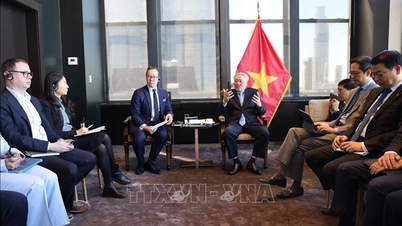 Den faste visestatsministeren Nguyen Hoa Binh tar imot FN-ledere og ledende amerikanske selskaper.