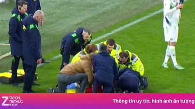 Un jugador se desploma durante la ronda de repesca del Mundial.