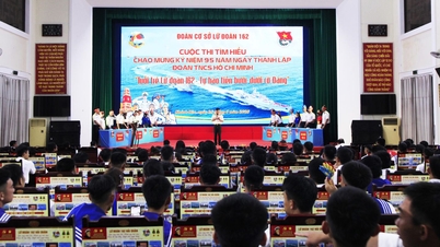 La sección juvenil de la Brigada 162 organizó un concurso para conocer la tradición de 95 años de la Unión de la Juventud Comunista Ho Chi Minh.
