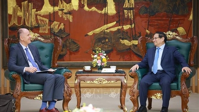 Perdana Menteri Pham Minh Chinh menerima delegasi pejabat dari Dana Moneter Internasional (IMF).