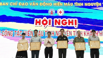 Khanh Hoa Power Corporation ble tildelt et anerkjennelsessertifikat for sin frivillige bloddonasjonsinnsats.