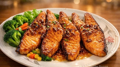 Salmão com molho teriyaki