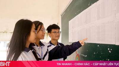 Ujian olok-olok graduasi sekolah menengah - sesi latihan yang bermakna untuk pelajar di Ha Tinh.
