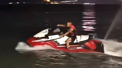 A polícia intimou um usuário do TikTok para interrogatório após ele ter sido flagrado pilotando um jet ski em uma praia pública em Nha Trang.