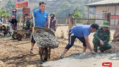 Le programme frontalier de mars dans la commune de Muong Lan