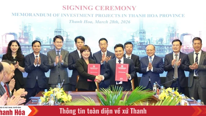 Nota kesepahaman ditandatangani untuk investasi dalam 14 proyek di provinsi Thanh Hoa dengan total modal hampir 73.000 miliar VND.