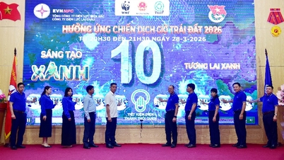 Lai Chau Power Company menyelenggarakan acara mematikan lampu sebagai respons terhadap Earth Hour 2026.
