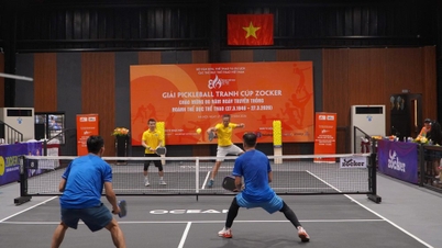 ការប្រកួតបាល់បោះ Pickleball ដ៏រំភើបសម្រាប់ពានរង្វាន់ Zocker Cup ដើម្បីអបអរសាទរខួបលើកទី 80 នៃទិវាប្រពៃណីនៃវិស័យកីឡា និងអប់រំកាយវៀតណាម។