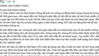 Acusada de vender pollo en mal estado, KFC responde tras las quejas que se han difundido en las redes sociales.