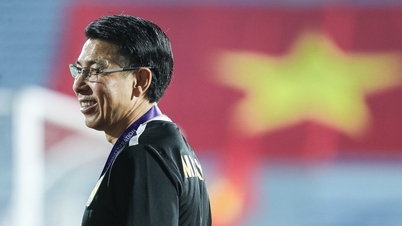Une figure emblématique de l'équipe nationale malaisienne lors de la répétition générale au stade Thien Truong.