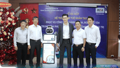 MISA partners with the Quang Tri Provincial Public Administration Service Center to launch an Artificial Intelligence and Robot Reception System for public administration services.