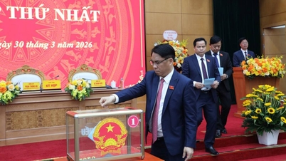 Comrade Le Hai Hoa was re-elected Chairman of the Provincial People's Committee for the term 2026 - 2031.