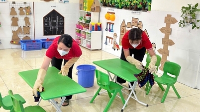 Hanoi, el, ayak ve ağız hastalığını önlemek için çocukların %100'ünü dezenfekte ediyor.