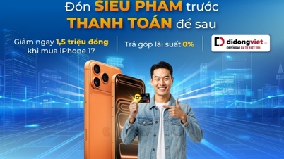 ទទួលបានការបញ្ចុះតម្លៃភ្លាមៗចំនួន 1.5 លានដុង នៅពេលទិញ iPhone 17 បង់រំលស់ដោយប្រើកាតឥណទាន PVcomBank។