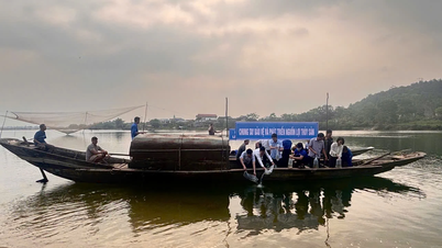 जलीय संसाधनों की भरपाई के लिए 340,000 से अधिक टाइगर झींगा के किशोरों को छोड़ा गया।
