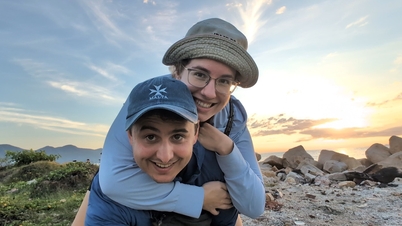 After a year in Vietnam, the British-Canadian couple decided to stay because they were so happy.