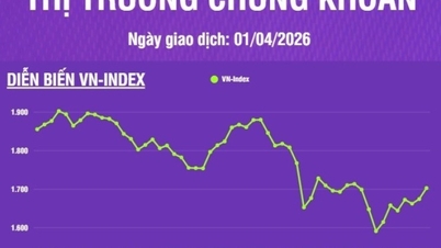 [Інфографіка] Фондовий ринок 1 квітня: індекс VN зріс на 28,44 пункти на початку другого кварталу 2026 року