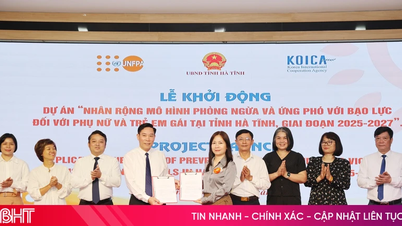 Launching a project to prevent and respond to gender-based violence in Ha Tinh.