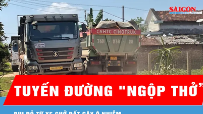 Residents are complaining bitterly about pollution and safety hazards caused by trucks carrying soil from the An Hoi mine.