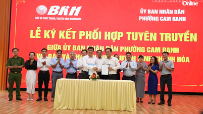 Khanh Hoa tartomány újságjai, rádiója és televíziója propaganda-együttműködési megállapodást írt alá Cam Ranh Warddal.