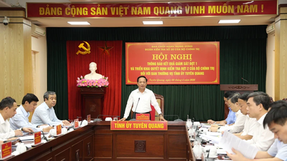 Announcement of the results of the inspection and supervision of the Standing Committee of the Tuyen Quang Provincial Party Committee.