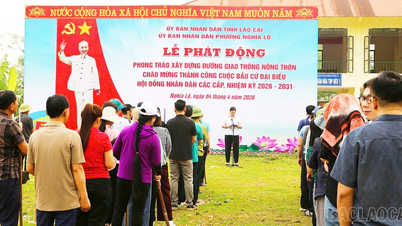 Nghia Lo Ward launches a movement to build rural roads.