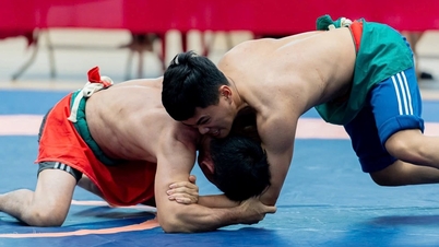 Exciting traditional wrestling competition in Thanh Hoa province.