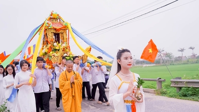 Ha Tinh: Promoting cultural and spiritual values ​​from the Quan The Am Bodhisattva Festival at Ho Quoc Pagoda.