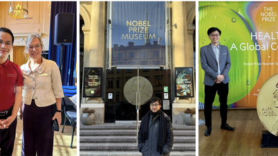Profesores vietnamitas en la Cumbre de Profesores del Premio Nobel