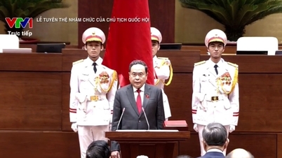 The swearing-in ceremony of the Chairman of the 16th National Assembly, Tran Thanh Man.