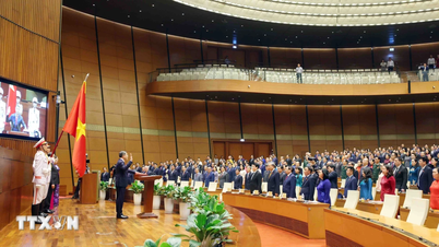 Il Primo Ministro Le Minh Hung presiede la cerimonia di giuramento.