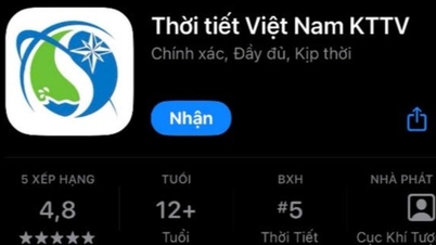 Ứng dụng ‘Thời tiết Việt Nam KTTV’ cập nhật 10 phút/lần từ hơn 2.600 trạm đo
