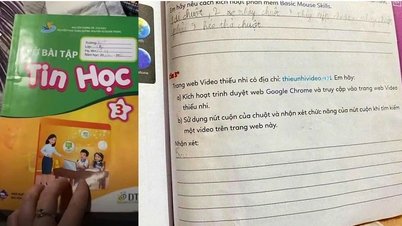 Phụ huynh bức xúc khi vở bài tập Tin học lớp 3 in link ‘web đen’