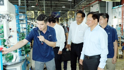 Para pemimpin provinsi mengunjungi dan memberikan hadiah kepada para pekerja Changshin Vietnam Co., Ltd.