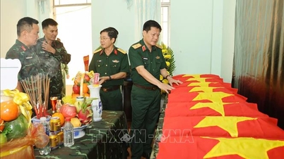 The 34th Army Corps discovered and collected 12 remains of fallen soldiers in Ia Ly commune, Gia Lai province.