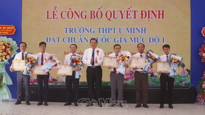 U Minh High School has achieved national standards level 1.