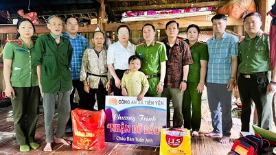The police in Tien Yen commune are sponsoring orphaned children with particularly difficult circumstances.