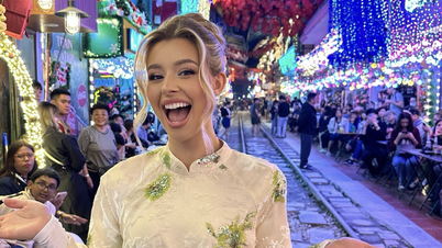 Miss America Yolina Lindquist viser frem sin fantastiske figur i Vietnam.