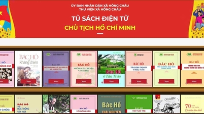 A Hong Chau község elektronikus könyvtárat mutat be Ho Si Minh elnökről.