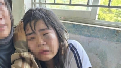 Seventh-grade female student was beaten up by a group of male students in front of the school gate.