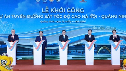 Megkezdődik a nagysebességű vasút építése, amely Hanoi és Quang Ninh közötti utazási időt mindössze 23 percre csökkenti.