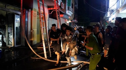Cinco personas fueron rescatadas de un incendio en un edificio de seis plantas en Hanói.