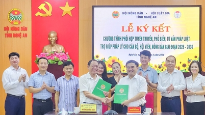 The Farmers' Association and the Lawyers' Association of Nghe An province signed a cooperation program for the period 2026-2030.