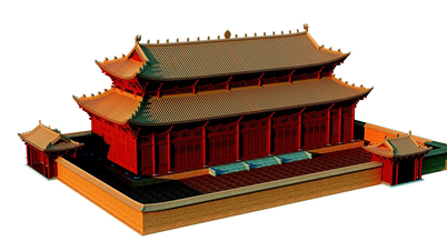 Le magnifique palais impérial de Thang Long, sous la dynastie Ly, est représenté dans des reconstitutions 3D.