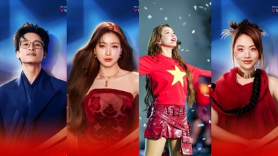 Ha Anh Tuan nahm zusammen mit Hoa Minzy und Chi Pu am Konzert "Stars Join the Army" teil.