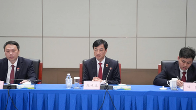Comrade Nguyen Duy Ngoc visits and works with the Management Board of Trung Quan Thon High-Tech Zone.