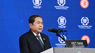 Nasjonalforsamlingens leder Tran Thanh Man var til stede og holdt en tale under den generelle debatten til IPUs 152. generalforsamling.