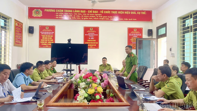 Tim inspeksi untuk perlindungan hutan dan pencegahan serta pengendalian kebakaran hutan di provinsi Lao Cai bekerja di komune Khanh Yen.